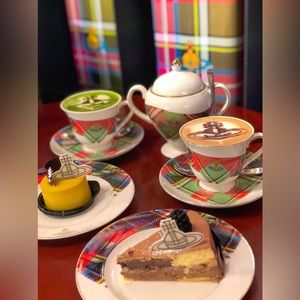 Rare and collectible Vivienne Westwood 1 tea cup mug and 1 saucer VIP souvenir